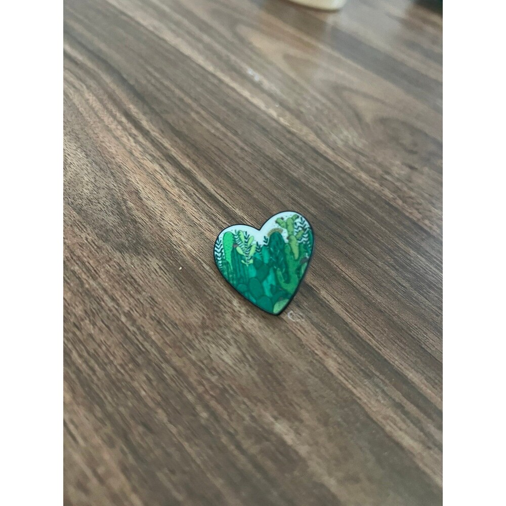 Green Heart Plant Pin Brooch New Cactus Tropical plant pin